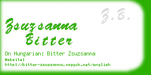 zsuzsanna bitter business card